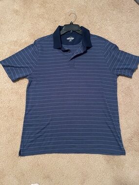 Chaps Classic Navy Stripe Polo Shirt - Men's